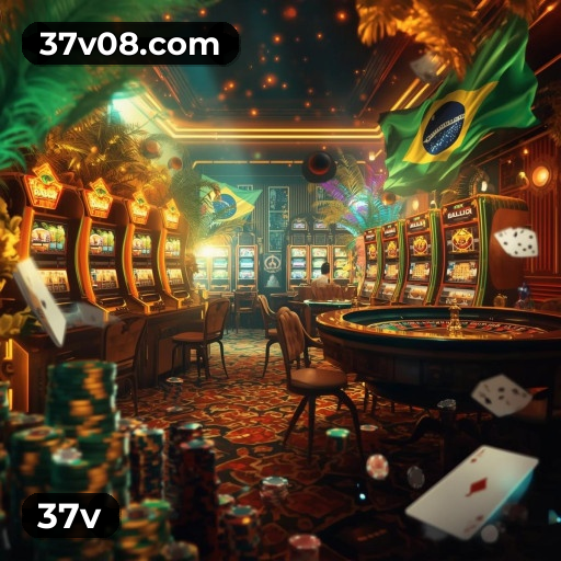 Imagem ilustrativa de promoções de cassino com slot machine, moedas e prêmios